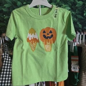 Halloween Pumpkin Candy Corn Ice Cream Boys T Shirt
